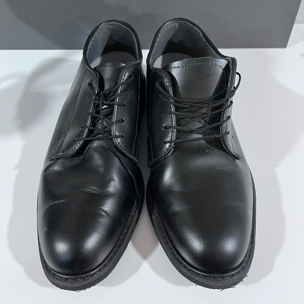 Capps Men's Black Shoes Size 12 D Uniform Military Police Law Security Made USA